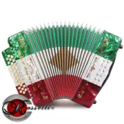 Rossetti 3112 FBbEb FA 31 Button Diatonic Accordion - RED WHITE GREEN + CASE