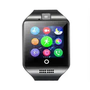 Smart Watch with Camera, Q18 Bluetooth Smartwatch with Sim Card Slot Fitness Activity Tracker Sport Watch for Android Smartphones-BLACK