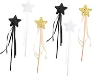 Yardwe 6Pcs Star Fairy Wands Decorative Fairy Sticks for Unique Star Shaped for Birthday and Party Decorations Colors