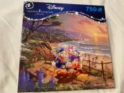 Thomas Kinkade DISNEY Donald DUCK Mickey MOUSE beach Jigsaw PUZZLE NEW 750 pc MM