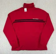 Polo Sport Ralph Lauren Turtle Neck Shirt Mens L Red Y2K Vintage New Old Stock