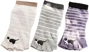 [Holibanna] 3 Toe Socks Short Low Cut Socks for Women Girls Ankle Socks Dog Pattern Comfortable Lightweight Breathable