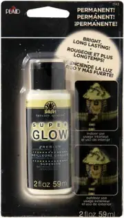 FolkArt Super Glow Acrylic Glow-In-The-Dark Paint Carded 2oz-Green (Pack of 3)