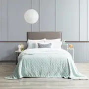 Renee Taylor Heston Blanket 480GSM Velvet Sherpa Bedding Blue