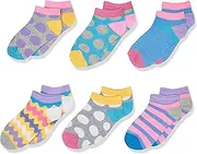 [Jefferies Socks] Dots/stripes Low Cut Socks 6 Pair Pack Sockshosiery