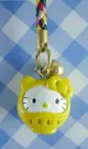 【震撼精品百貨】Hello Kitty 凱蒂貓 KITTY手機吊飾-KITTY多福造型-黃色 震撼日式精品百貨