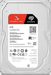 Seagate IronWolf Pro, NAS, 3.5" HDD, 6TB, SATA 6Gb/s, 7200RPM, 256MB Cache, 5 Years or 2M Hours MTBF Warranty