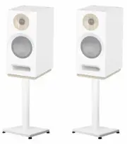 Pair 29” Steel White Stands For Jamo S 801 Bookshelf Speakers
