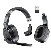 Bluetooth Trucker Headset, Single and Dual Ear Wireless Headset with Mic for ...