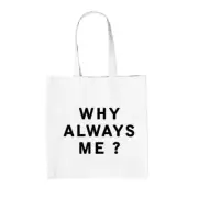 Why Always Me - Canvas Tote Bag - Balotelli Football Quote Funny Man City