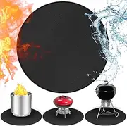 Amerbro Fire Pit Mats for Under Fire Pit - Fireproof Grill Mats for Outdoor Grill Deck Protector for Gas, Charcoal Grills, Oil-Proof and Waterproof Accessories Compatible with Solo Stove, 36 x 36 in