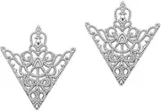 [B Blesiya] Blesiya Elegant Triangular Inserted Collar Pin Hollow Triangle Brooch Tropical Fish Shape Lapel Pin Collar Point Decor Jewelry for Men