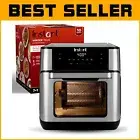 Sleek 7-in-1 Instant Vortex 10 Quart Air Fryer with Rotisserie & Touch Controls