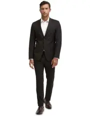 [Oxford] Auden Wool Suit Jacket in Chocolate
