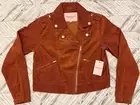 NWT Juicy Couture Jacket Womens L Brown Corduroy Zip Cropped Clueless Motorcycle