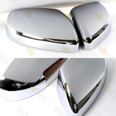 FIT 15-18 FORD EDGE CHROME ABS 2PC SIDE VIEW MIRROR COVERS CAP KIT NO SIGNAL CUT