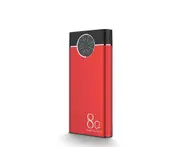 S70 10000mAh Clock Display Metal Aluminum Alloy Mobile Power Bank Mobile Phone Charging Treasure with Lighting for IPhone Android Etc