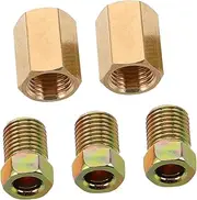 Threaded Brake Union Fittings Assortment 3/8-24 Size for Vehicle Pressure Line