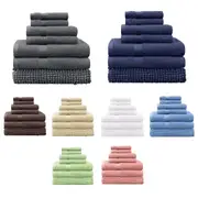 Cotton Bath Towel Set Bath Mat Comfort Soft Towels Set - 7pcs