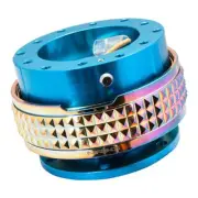 NRG Steering Wheel Quick Release - Gen 2.1 - New Blue Body w/ Studded Neo-Chrome