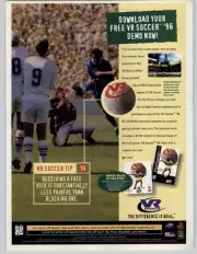 VR Soccer 96 Playstation 1 PS1 Video Game Art 1996 Vintage Print Ad/Poster