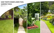 Garden Edger Half Moon Saw-Tooth Hand Edger Ergonomic Manual Lawn Step VYE♧∝