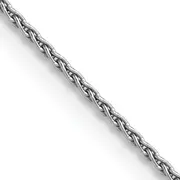 14K White Gold 24 Inch 1.5mm Parisian Wheat With Lobster Clasp Chain