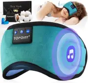 TOPOINT Sleep Mask with Headphones Bluetooth 5.4 Wireless Sleep Headphone wit...