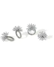 Tiramisu Set of 4 Celestial Bloom Napkin Rings