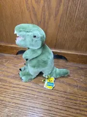 Vintage 1980 Dakin Green Tyrannosaurus Dinosaur Prehistoric Pets Stuffed Plush