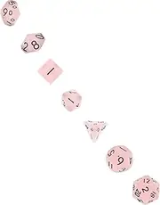 Hohopeti 7pcs Luminous Dices Creative Mini Dice Prop Compact Multi Sided Dice for Games Lightweight and Easy to for Long Term Use