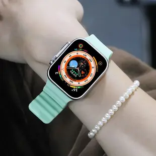 更換超玻璃+錶帶兼容 Apple Watch Series 8 7 45mm 41mm Iwatch 6 5 4 se