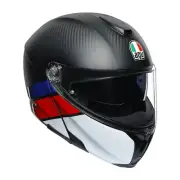 AGV Sportmodular Modular Motorcycle Helmet - Layer - Carbon/Red/Blue