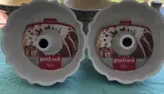 Pair Of NEW Bradshaw Good Cook 9.5”. x 3.25” Non-Stick Bundt Cake Pans #11752