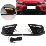 For Honda Civic 11th Generation 2021+ DRL With Yellow Turn Signal Night Blue Fit