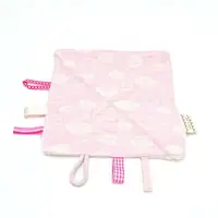 在飛比找樂天市場購物網優惠-日本 COCOWALK安撫巾/手帕 - 粉色雲朵