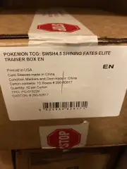 Pokemon TCG Shining Fates Elite Trainer Box Factory Sealed Case of 10 Boxes