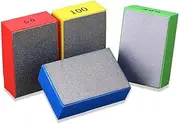 4pcs Diamond Hand Polishing Pads,Tile Edger,Tile Tools Sanding Block,Sponge Backing Polishing Pad,Stone Polisher,Sanding Blocks Polishing,for Glass,Ceramic Tile,Stone