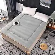 Japanese Floor Mattress， Foldable Mattress, Roll Up Mattress Tatami Mat ，Easy to Store and Portable for Camping(Gray,150x200cm)