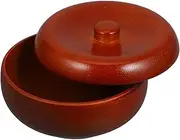 Wooden Shaving Bowl with Lid for Men Smooth Shaving Mug for Razor Skin Friendly Generation Tool for Facial Cleansing and Soap Storage