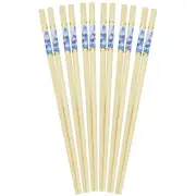BambooMN Japanese Bamboo Chopsticks, Floral Print, 9.5 inch - Blue - 6 pairs