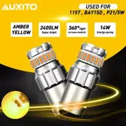 Amber/Yellow 1157 BAY15D LED Turn Signal Blinker Parking Light Bulbs Bright GUS (for: Renault)