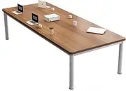 HOLGVE Small Meeting Desk, Can Be Combined Conference Desk, Metal Frame Training Seminar Table, Wooden Computer Desk, for 4 People(47.2x23.6in/120x60cm)