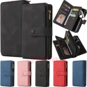 For OnePlus 9 Pro Nord N10 N100 N200 Zipper Wallet Card Stand Leather Case Cover