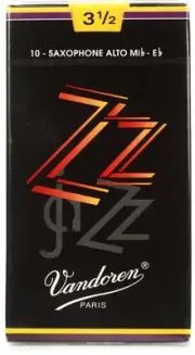 Vandoren SR4135 - ZZ Alto Saxophone Reeds - 3.5 (10-pack) (2-pack) Bundle