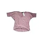 Yana K Louis Top Antq Mauve Rayon Short Sleeve Sz OS Nwt Usa Made Soft Flowy