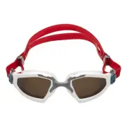 Aqua Sphere Kayenne PRO Swim Goggles, Polarized Lens/White/Grey