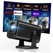 Mini Projector with WiFi and Bluetooth, 600ANSI Native 1080P 4K Support Smart