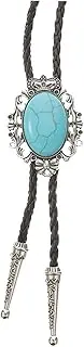 [HAPINARY] Bolo Tie Cowboy Accessories Pendant Necklace Necklaces Silver Agate Cowboy Tie Bolo Tie Necklace Ascot Ties for Men Alloy, Agate Bolo Neck Ties Agate Neck Chain Bolo Tie Supplies