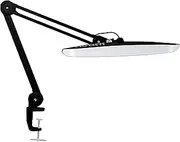 Neatfi XL 2,200 Lumens LED Desk Lamp with Clamp, 24W Bright, 50CM Wide LED Lamps, 4 Level Brightness, Dimmable, Eye-Caring, Desk Light for Bedroom & Office (Non-CCT with Clamp, Black)
